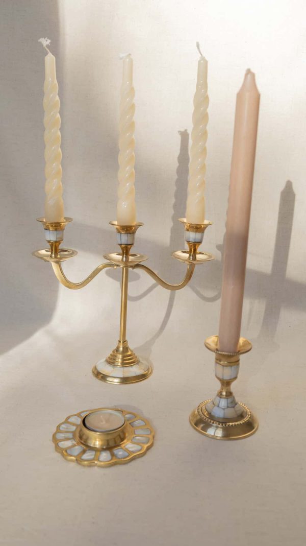 Mother of pearl candle holder