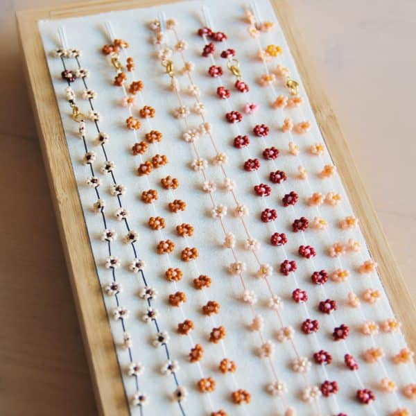 Daisy bloem ketting - zalm/oranje - Afbeelding 5