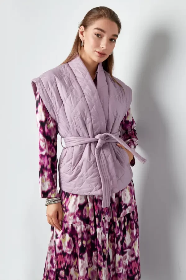 Gilet borduursel - lila