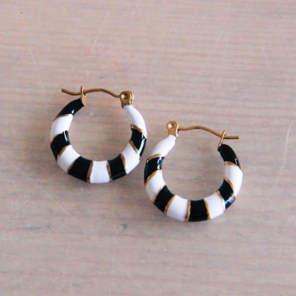 RVS kleurige ring 20mm – zwart/wit