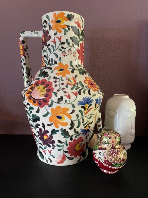 Vaas handgeschilderd Colorfull flowers