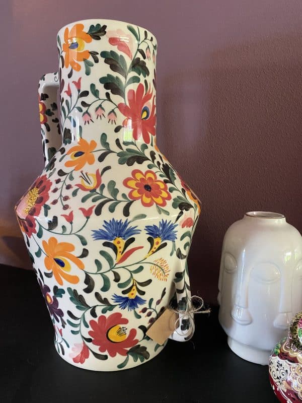 Vaas handgeschilderd Colorfull flowers - Afbeelding 2