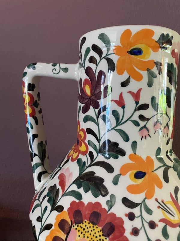 Vaas handgeschilderd Colorfull flowers - Afbeelding 3